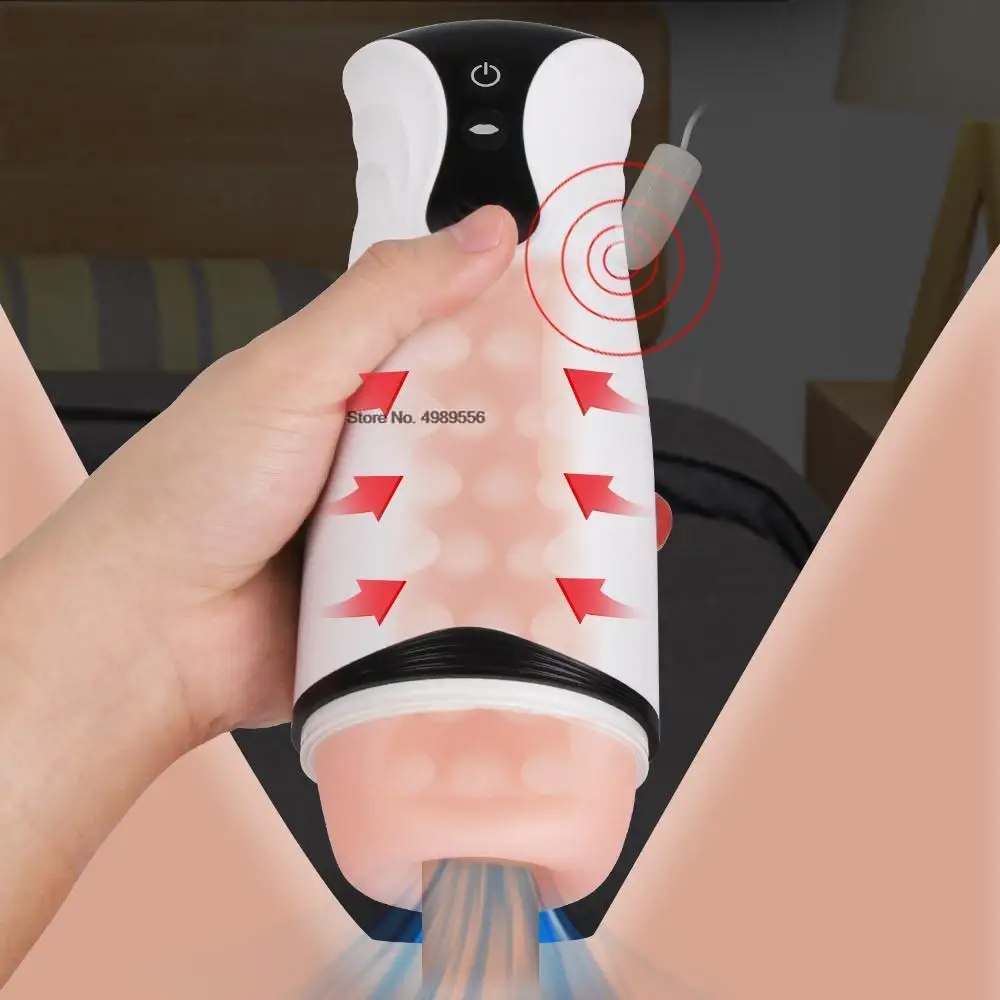 Automatic Men's Masturbator With Vibrating Sucking Cup For Men_voghion.com