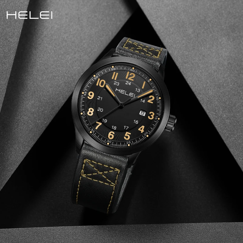 HELEI Hot Model 2024KHAKI FIELD Wild Series Casual Fashion Multifunction Quartz Movement Men's Quartz Watch Men's Watches