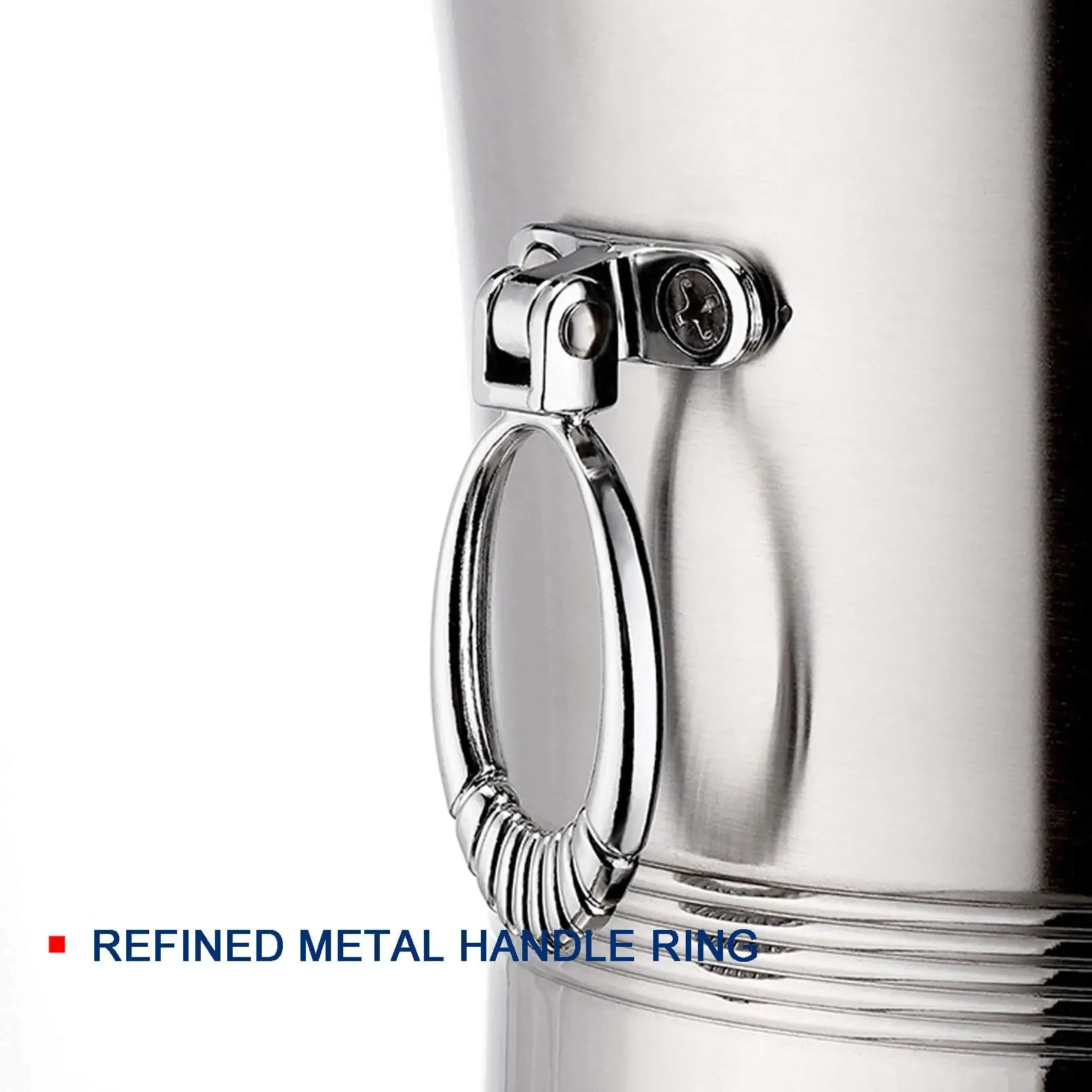 Leeseph Insulated Ice Bucket , Made Double-Wall Champagne Bucket Keeps Ice Frozen Longer for Parties，Ideal for BBQ Gatherings