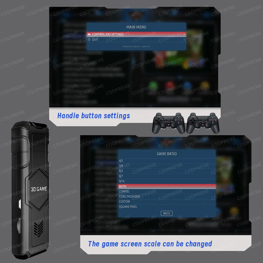 Video Game Console Y5 64G 2.4G Double Wireless Controller Game Stick 4K 50000+ Games 64GB M8 Retro Games
