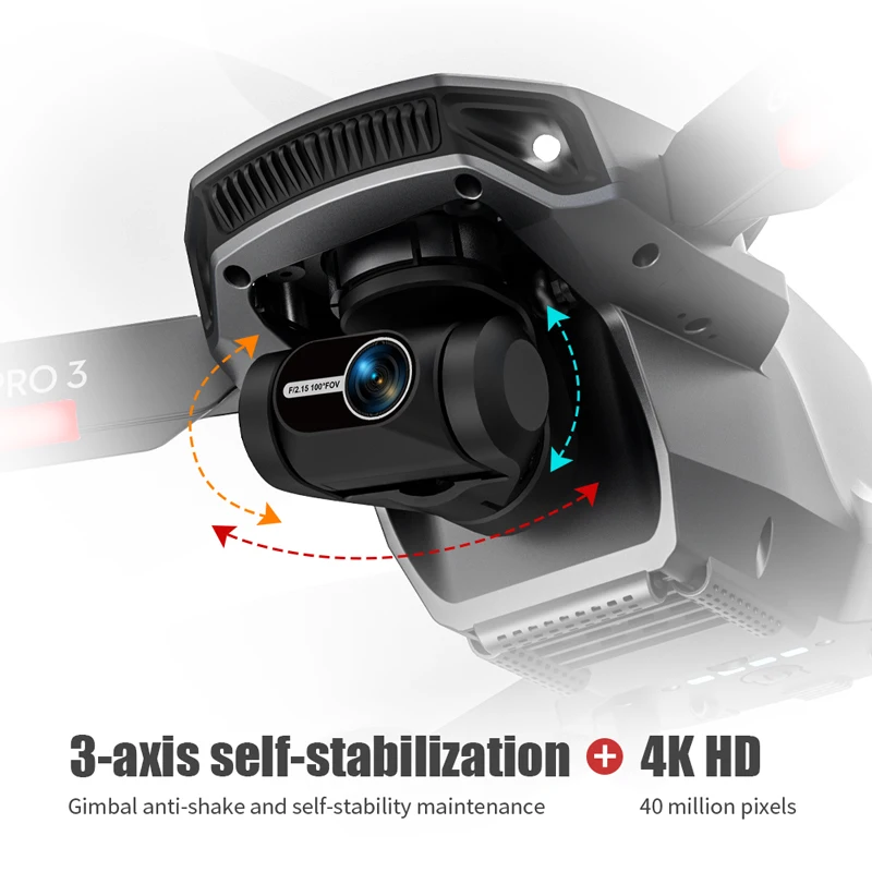 FPV 접이식 GPS RC 쿼드콥터, L106 프로 3 드론, 5G 와이파이, 4K 카메라, 3 축 짐벌, 전문 브러시리스 헬리콥터 장난감