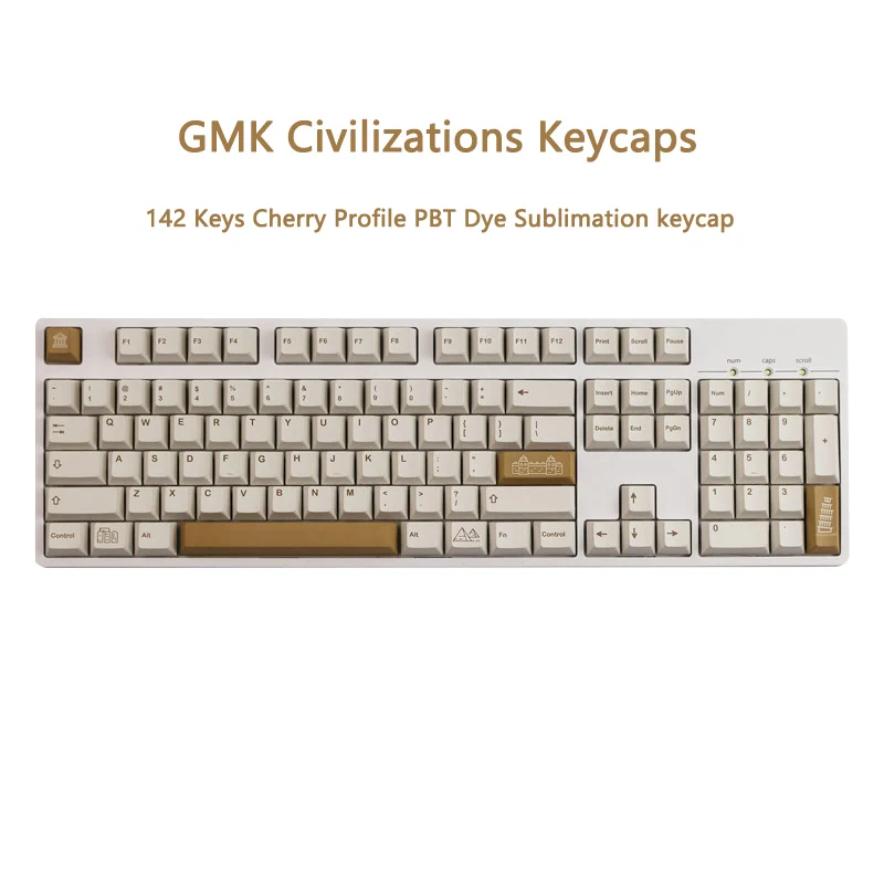 Gmk Hudar-昇華型メカニカルキーボードキャップ,142キー,Cherry