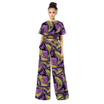 Abiti africani da donna estivi Mini top Pantaloni patch Stampa nigeriana Abiti Ankara da donna Festival Abiti per occasioni personalizzate 1