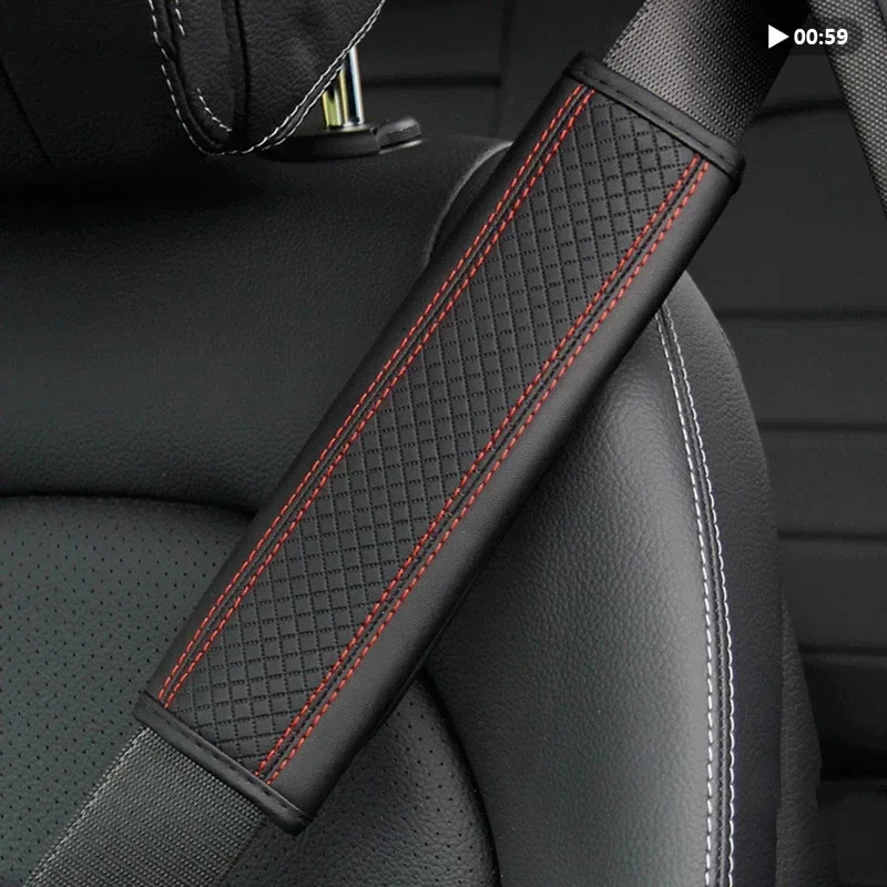 Coprispalle per cintura di sicurezza per auto in pelle PU traspirante resistente all'usura accessori per cinture di sicurezza antiscivolo prodotti per la decorazione d'interni - Image 4