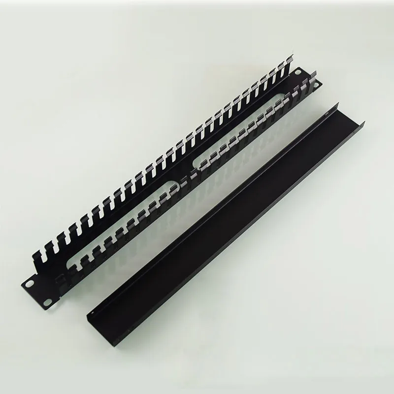 19 inch standard cabinet cable manager telephone cable management rack optical fiber management rack 24 grid managem