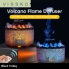 Flame Volcano Aromatherapy Humidifiers Diffuser With Colored Lights 560ml Ultrasonic Essential Oils Diffuser With Remote Control 1