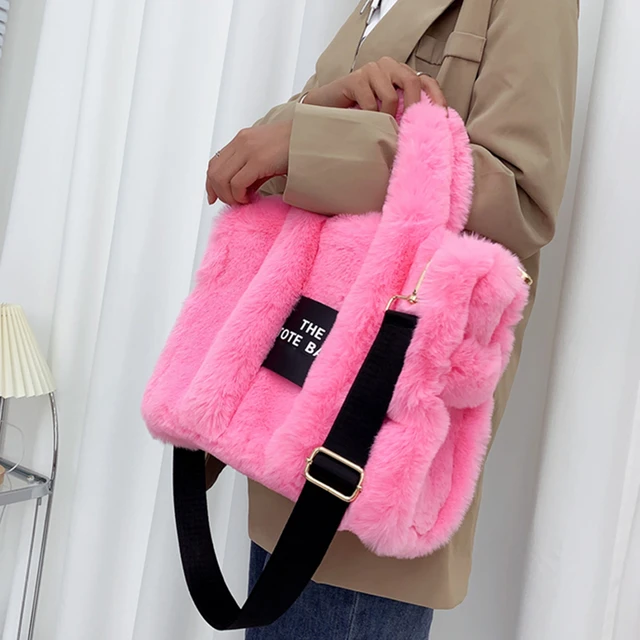 Buy SOBW Women Clutch fluffy bag, Y2K Bag shoulder bags women Fluffy Plush  Shoulder Bag Faux Fur Tote Bag Online at desertcartINDIA
