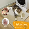 Cat Litter Mat 4 Size Large Honeycomb Double Layer Litter Trapping Non Slip Waterproof Urine Proof Cat Litter Box Kitten Beige 5