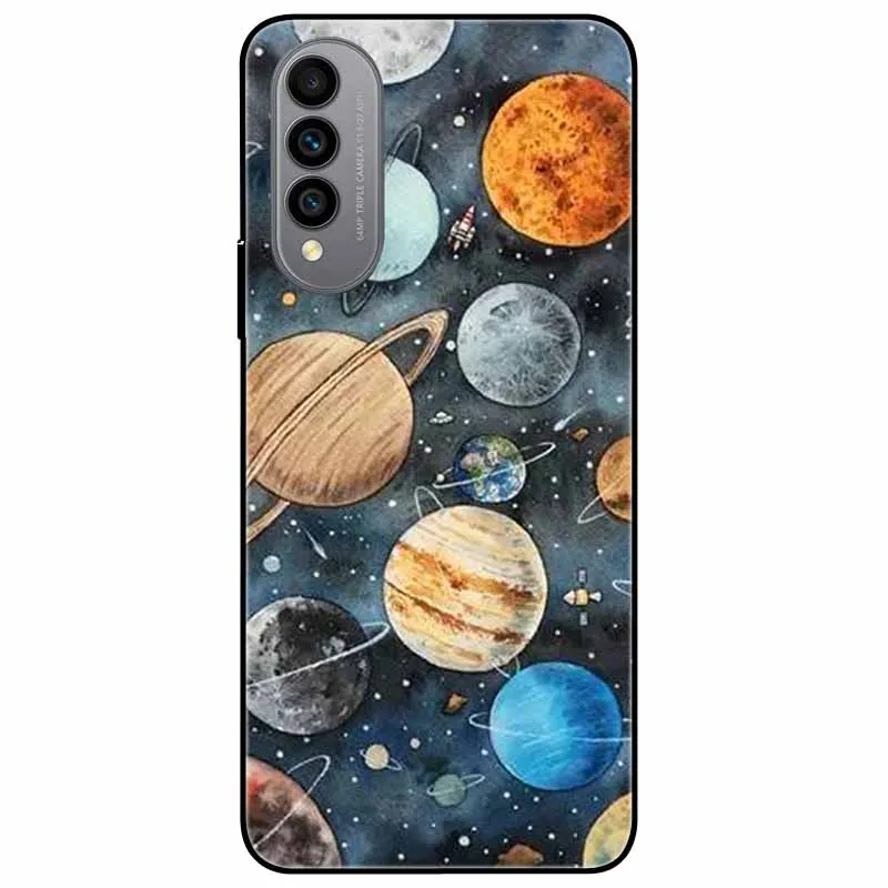 Custodia Trasparente Per WIKO T50 Con Stelle, Luna E Nuvole – Silicone TPU Antiurto