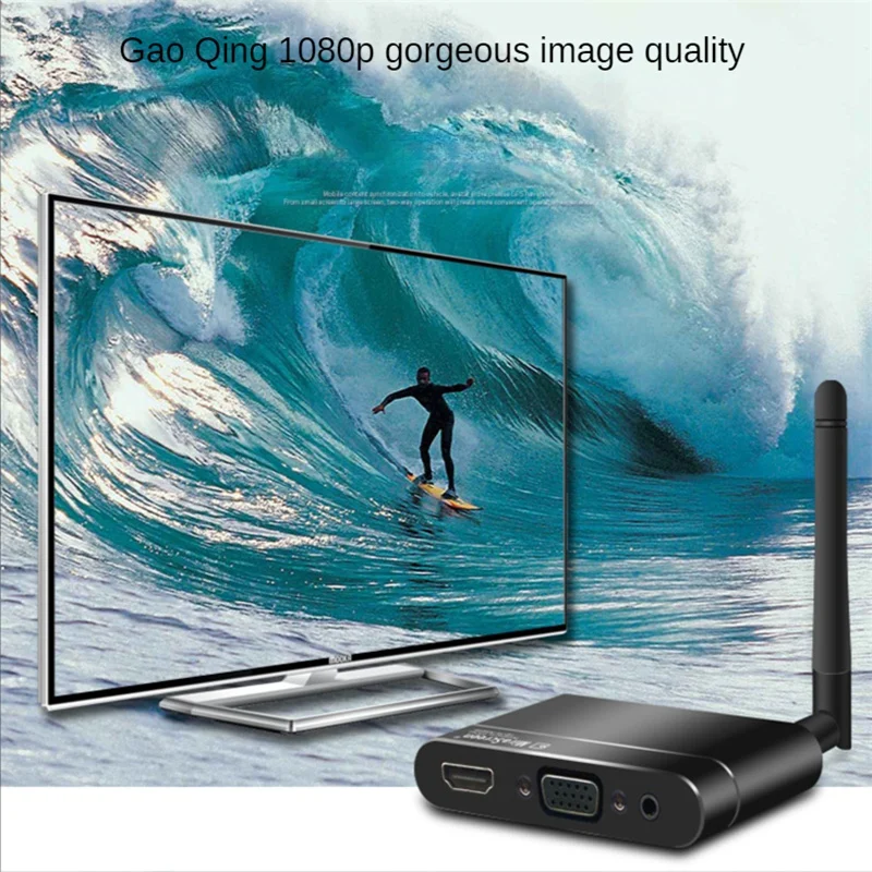 Mirascreen X6W Plus Wireless Miracast Replacement 4K Display TV Stick Adapter 3 In 1 HD VGA AV 1080P Same Screen Device