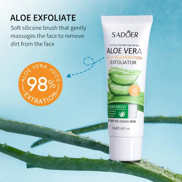 Face Exfoliating Gel Aloe Vera Facial Exfoliating Scrub Cleanses Remove Blackhead Moisturizing Shrink Pores Skin Care 30g-100g 2