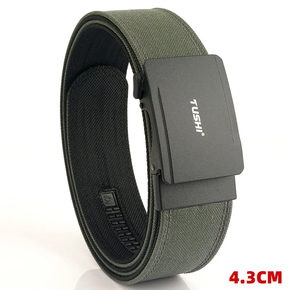 TUSHI Militärgürtel für Herren, 4,3 cm, Nylon, Metall, automatische Schnalle, Polizei-Arbeitsgürtel, taktischer Outdoor-Gürtel, Zubehör, mehrere Größen – Detail 14
