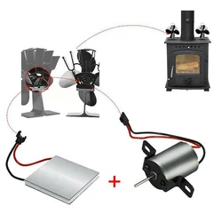 Fireplace Fan Motor Electric Power Generator For Stove Burner Fan Fireplace Heater Spare Parts Set General Fireplace Accessories