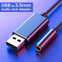 Universal USB to 3.5mm Audio Adapter - 0.2M