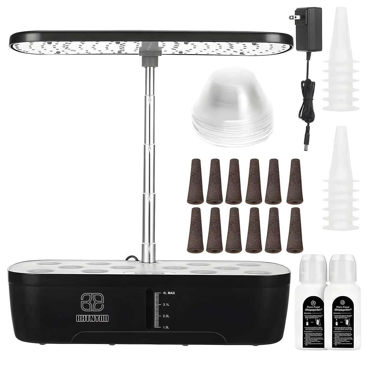 BHTNYOO Hydroponics Growing System Kit,12 Pods Indoor Hydroponic Garden with Smart LED Grow Lights(Adjustable Height)