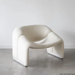 Nordic Style Single Sofa Chair Living Room Bedroom Light Luxury Sofa Chair Furniture Simple Leisure Home Photography Art Chair