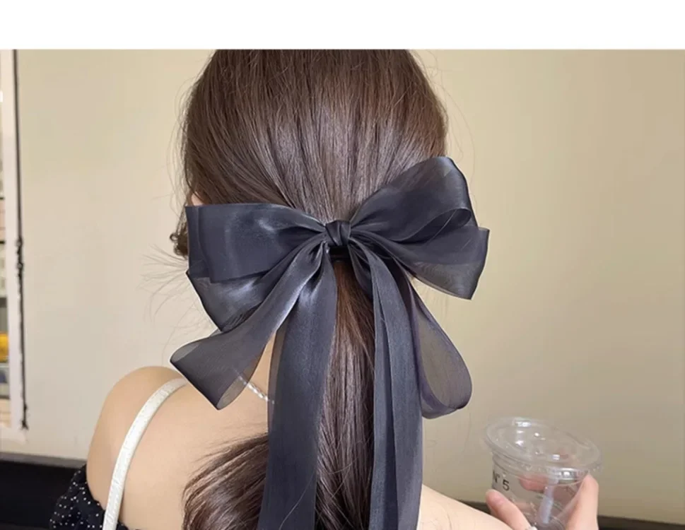 Koreanische Große Schleifen-Haarspangen Elegante Damen-Haarklammern Mädchen Mode-Kopfschmuck Mädchen-Haaraccessoires – Detail 12