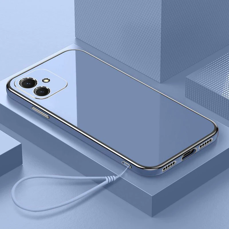 Luxury Square Plating Shockproof Phone Case for Samsung Galaxy Models