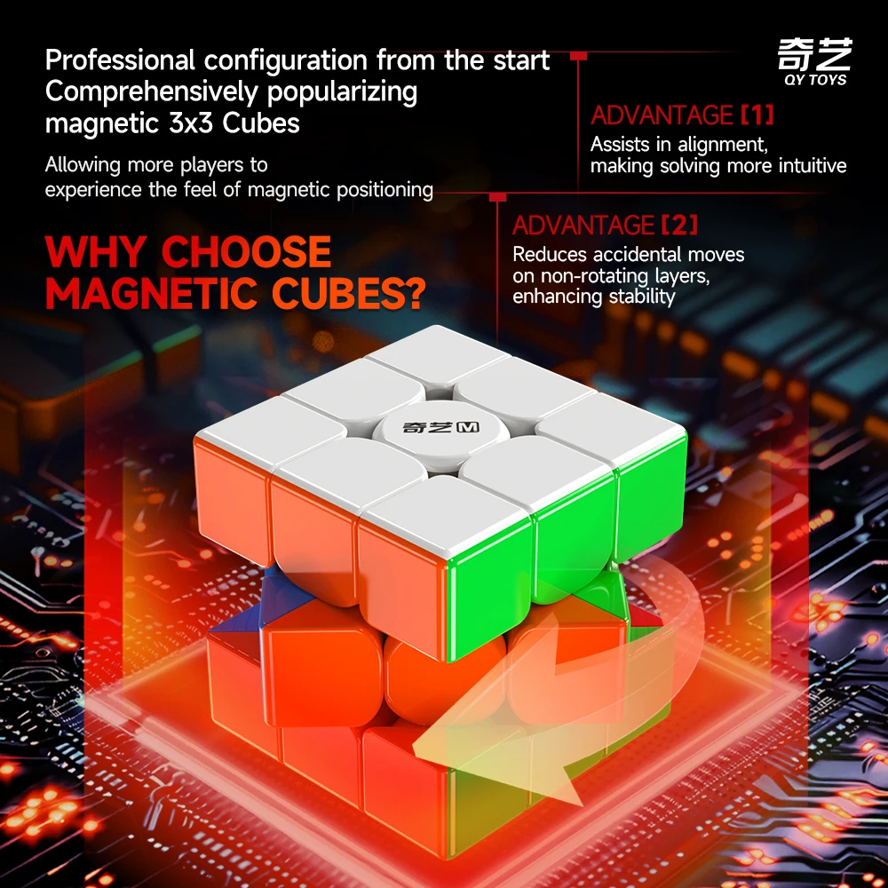 Magic Cube QiYi Warrior Magic Cube 3x3 Magnetic UV Educational Puzzle Magic Cube Toys Children Kids Gift Toy Cubo Magico