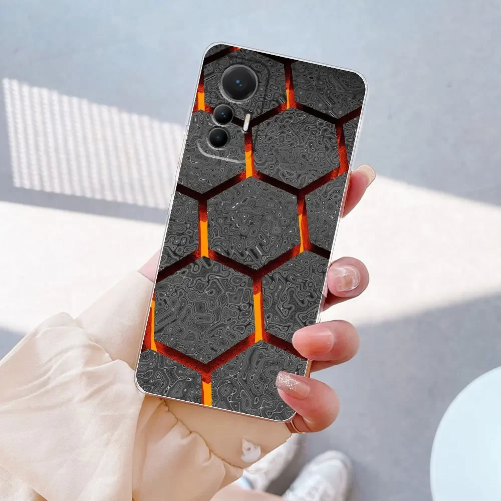 Elegant Marble Clear Soft Silicone Case for Xiaomi 12 Lite 5G - 6.55''