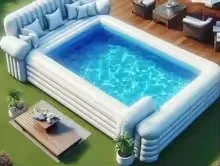 حمامات أريكة قابلة للنفخ تجارية مخصصة للسباحة مع ص...