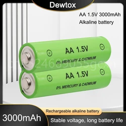 1-2pcs New AA Rechargeable Battery 1.5V 3000mah Alkaline Batteries for Remote Control Electronic Toys LED Light Shaver Radio