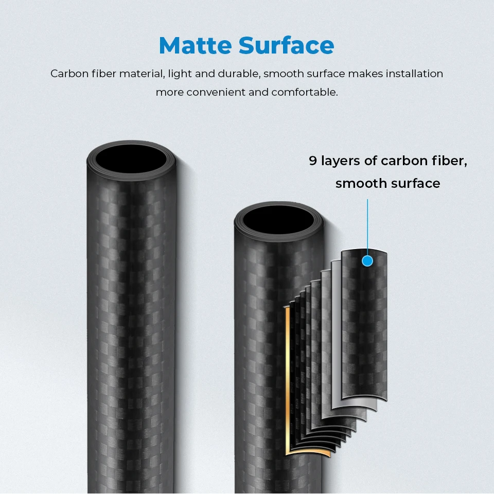 15mm Carbon Fiber Extension Rods For Rod Support System  3.94/6.69/7.87/11.81 in