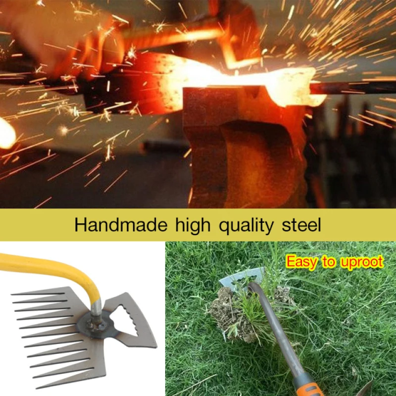 Uprooting and weeding tool Versatile Weed Remover Rake and Hoe