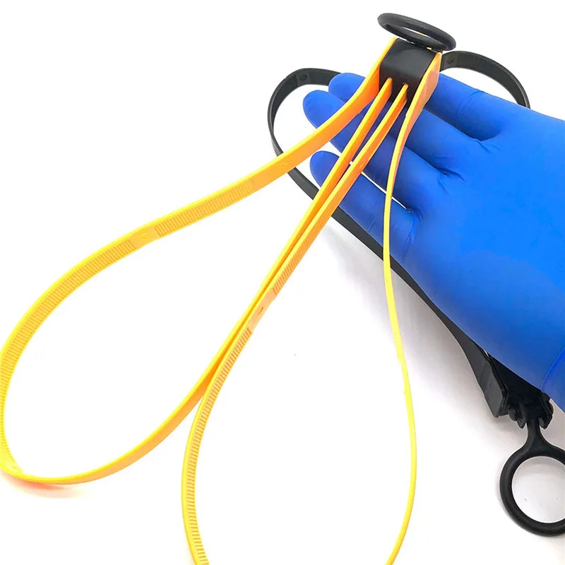 Doppio flessibile Zip Tie Polsino Flex Restrizioni Manette Restrizioni usa e getta Fascette per cavi in nylon autobloccanti Fascette per cavi usa e getta - immagine 4