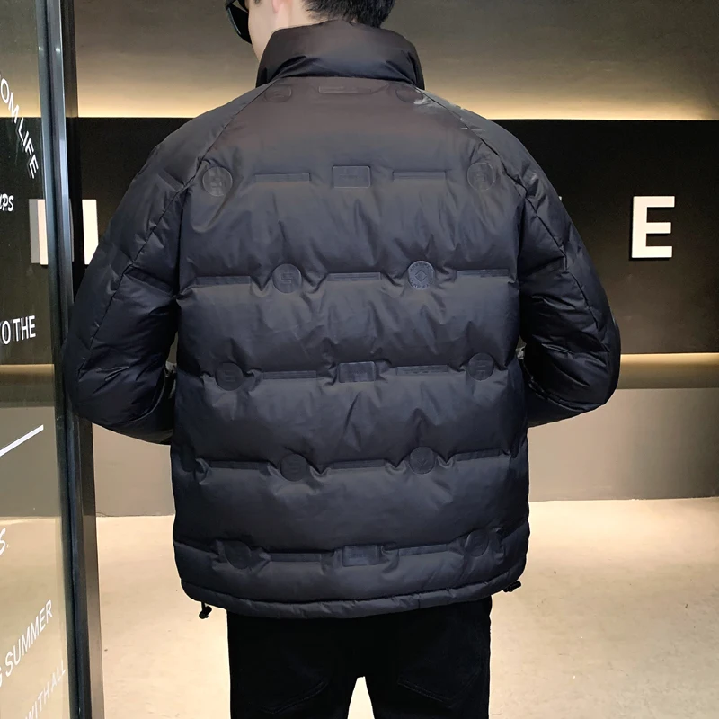 High Quality Autumn Winter Duck Down Jacket Men's Solid Color Stand Collar Warm Puffer Coat Outwear Plus Size M-5XL Thick Parkas