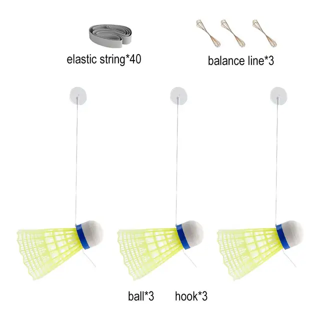 EsprAL Entraîneur de Rebond de Badminton,Dispositif d'entraînement de  Raquette de Badminton Extensible élastique