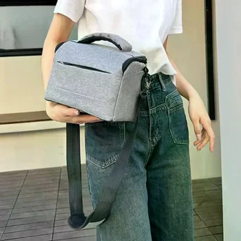 Borsa per fotocamera resistente all'acqua, con interno imbottito antiurto e tracolla regolabile per fotografia all'aperto, escursionismo e viaggi