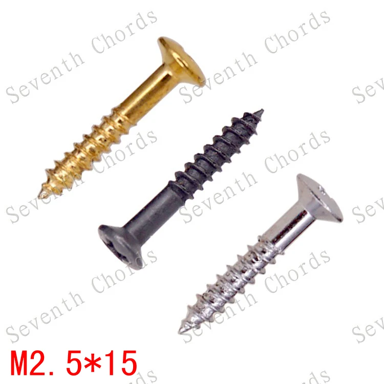 

48 Pcs M2.5*15mm Electric Guitar Humbucker Pickup Ring Mounting Screws/Pickup Frame Fixing Screw - 3 Color for choose