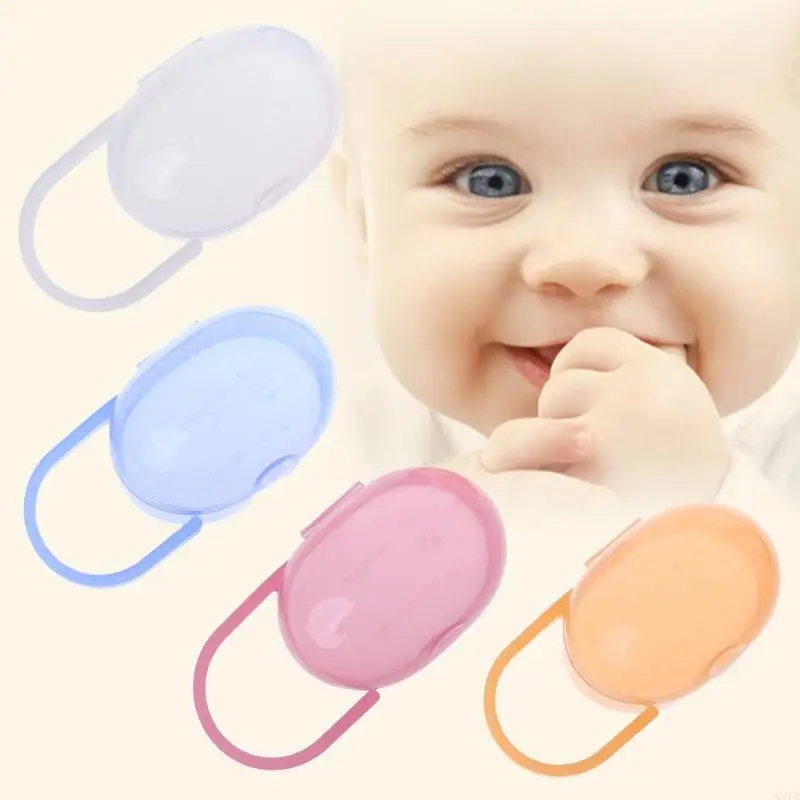 Q1FE Soild Portable Baby Infant Kids Pacifier Nipple Newborn Outdoor Travel Carrier Universal Holder Nipples Storage Box