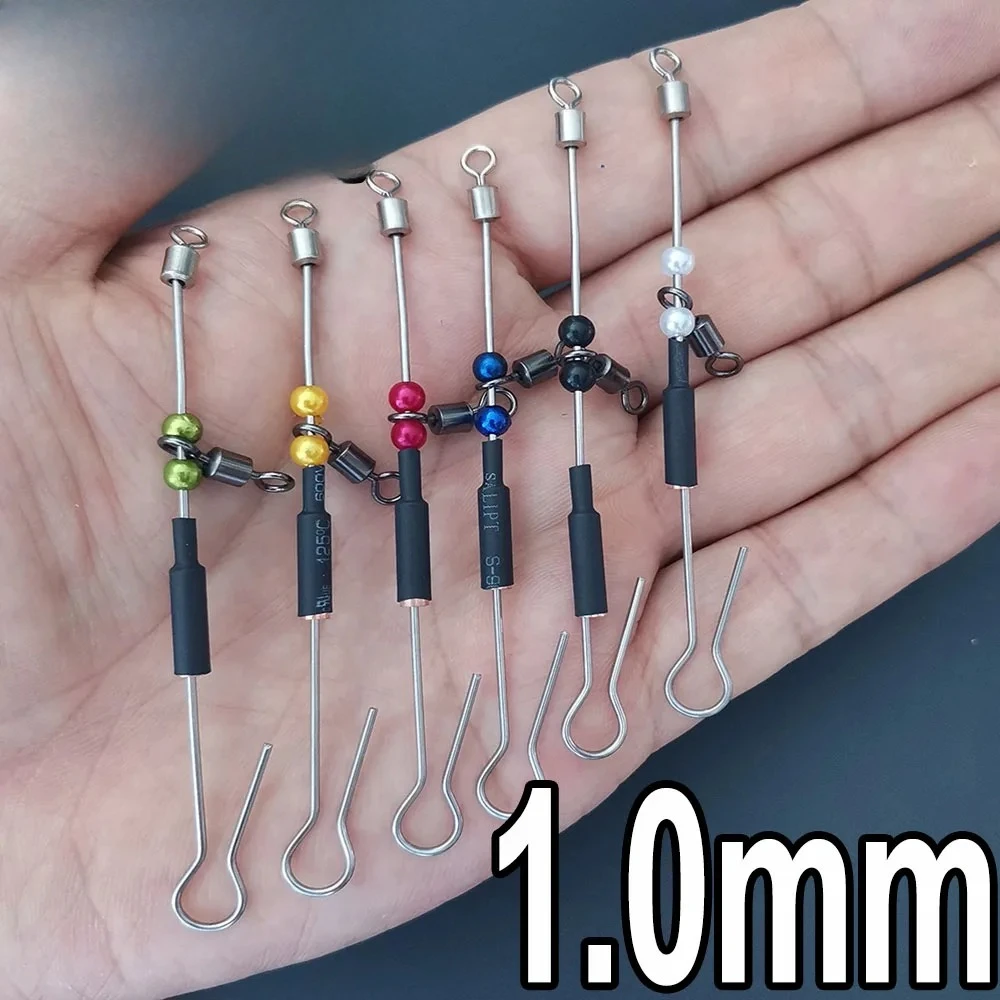 Fishing Connector 6 Pcs Bearing Swivel Fast Hook