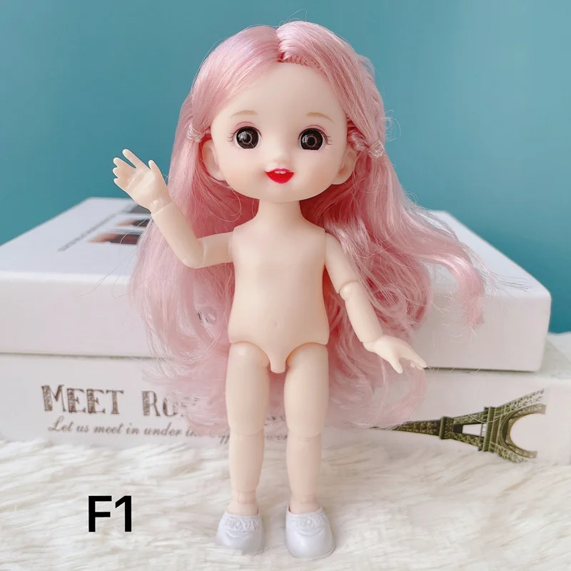 Mini poupée BJD mignonne de 16 cm avec boule 1/8 articulée