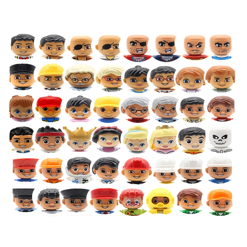 Big Size Action Figures City Princess Policemen Family Building Block Doll Character Accessory Assembly Toys for Children Gift 4