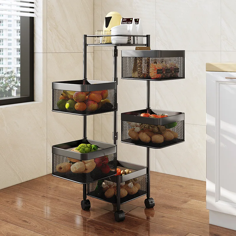 jx-dropshipping 360 degree rotating kitchen shelf