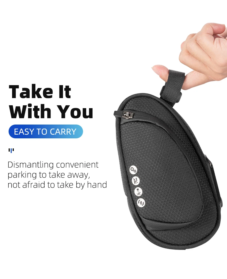 ROCKBROS Rainproof Bag Shockproof Bicycle Saddle Bag For Reflective Large Capacity Seat Post Tail Light Bag MTB Bike Accessories
