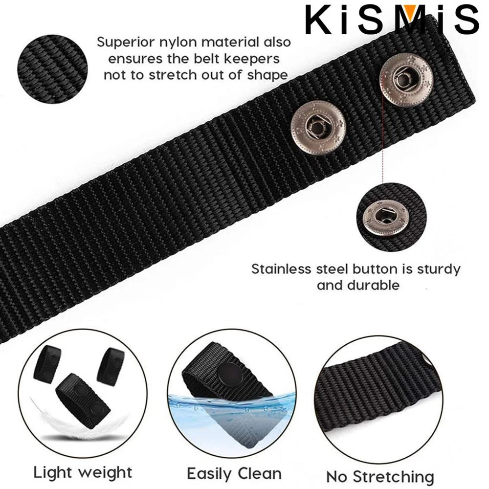 KISMIS 4Pcs Multipurpose Tactical Belt Nylon Buckle with Double Snaps Wide Belt Accessories for Outdoor Sports