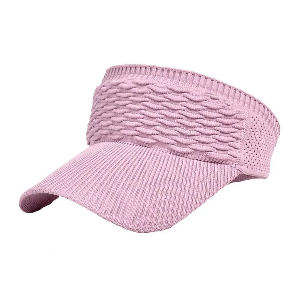 Tennis Caps Yoga Baseball Hats Women Sunshade Empty Top Hat Visor Suncreen Hollow Out Sports Sunhat Female Sun Caps Summer Sun Hat Elastic Foldable Beach Caps
