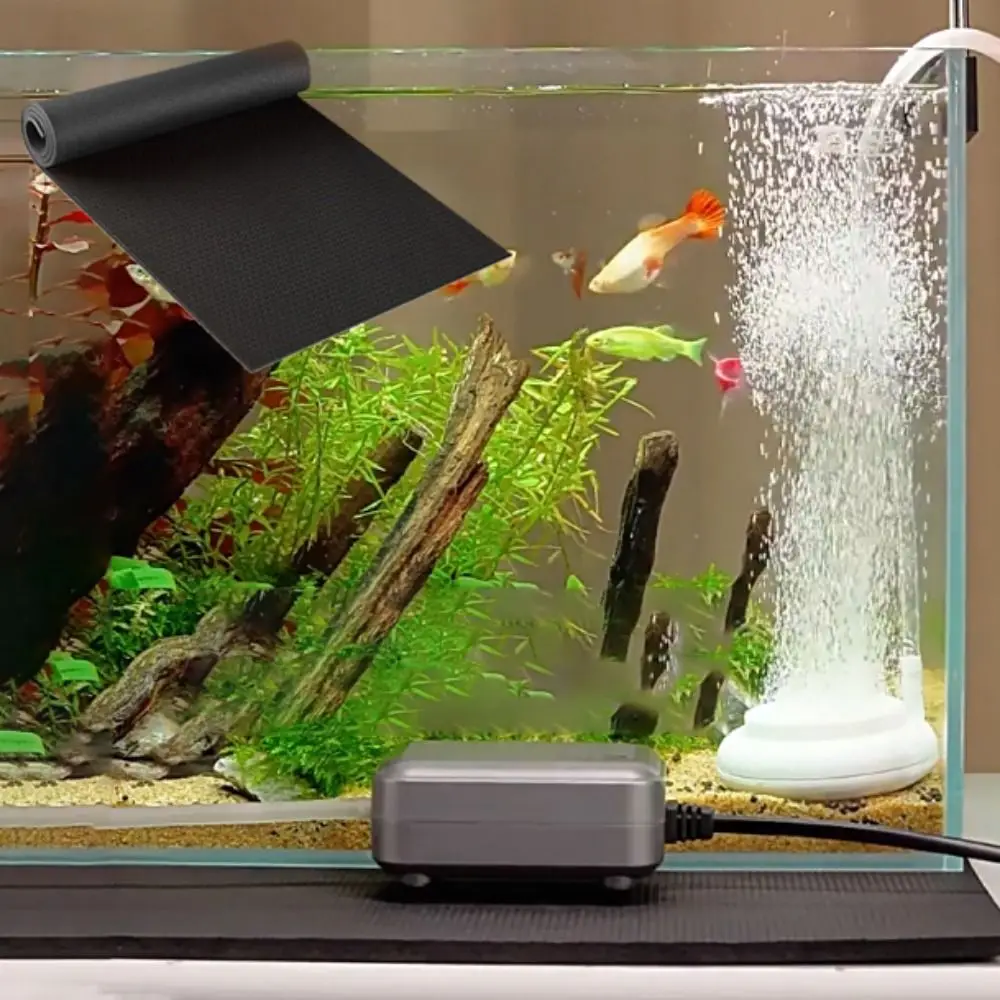 Shock Absorption Aquarium Leveling Mat Thickened Black Aquarium Non-slip Mat Insulation Silent Fish Tank