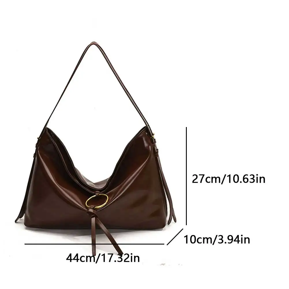Hobo Bag PU Leather Handabg Trendy Top Handle Satchel Slouchy Shoulder Purse for Women Present for Birthday and Valentine