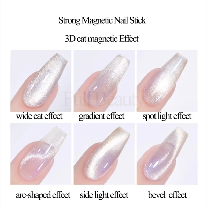 Magnetic Nail Art Tools Cylindrical Magnet for Cat Eye UV Gel Varnish with Nails Art Decoration Fashion Nail Magnet Tools for Manicure Design Tools