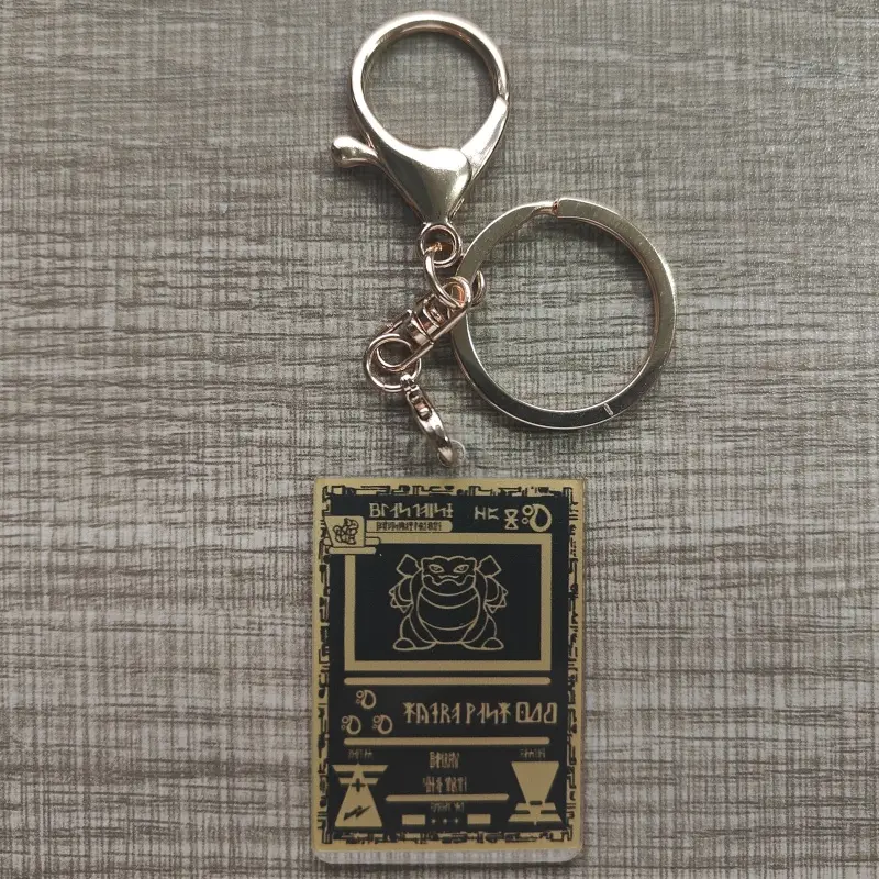 Pokemon Anime Small Card Key Chain Charizard Keychains Blastoise Venusaur Mewtwo Diy Acrylic Action Toy Figures Game Collection - Image 11