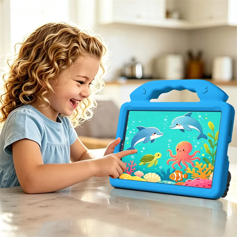 Portable Kids Durable EVA Shockproof Tablet Case, 8.8