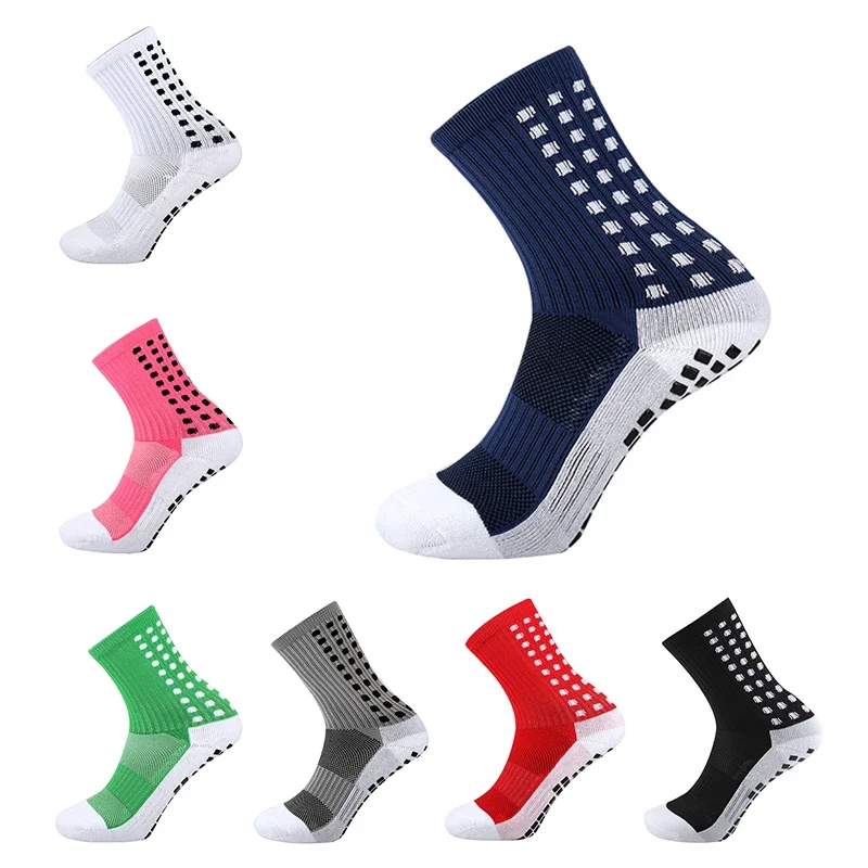 

New XL Anti-slip Football Socks Men Women Non-slip Soccer Basketball Tennis Sport Socks Grip Cycling Riding Socks 39-48