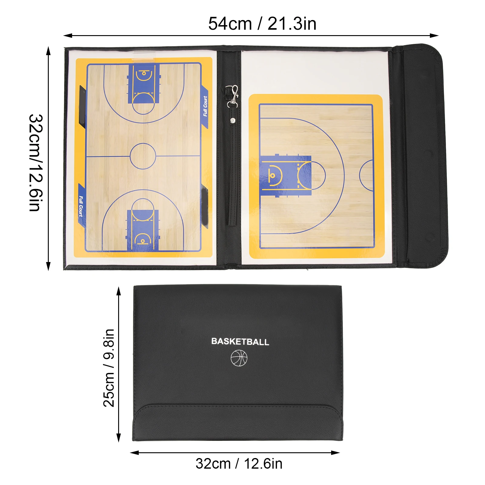 Description Picture 3 of itemBasketball Tactical Board Training and Coaching Strategy Development Portable & Foldable Design for Seamless