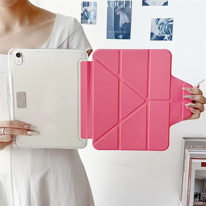 Sleek Acrylic Tablet Cover with Auto Sleep/Wake Feature