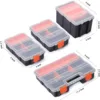 Portable Parts Box Hardware Storage Toolbox Plastic Case Multi-Grid Combination Screw Storage Box Garage Repair Tool Box 2